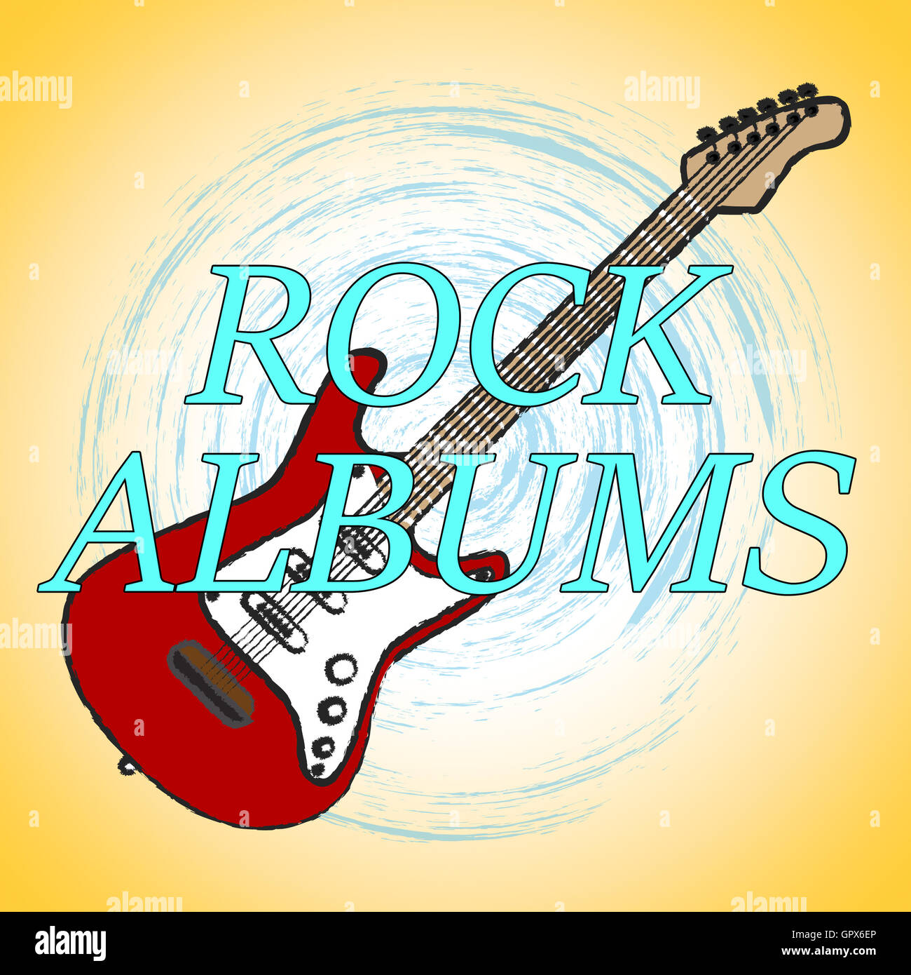 Album rock Suono indicante la via e la melodia Foto Stock