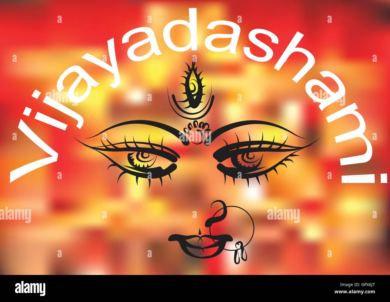 Vijayadashami. abbstract sfondo di festa per il festival indiano Illustrazione Vettoriale