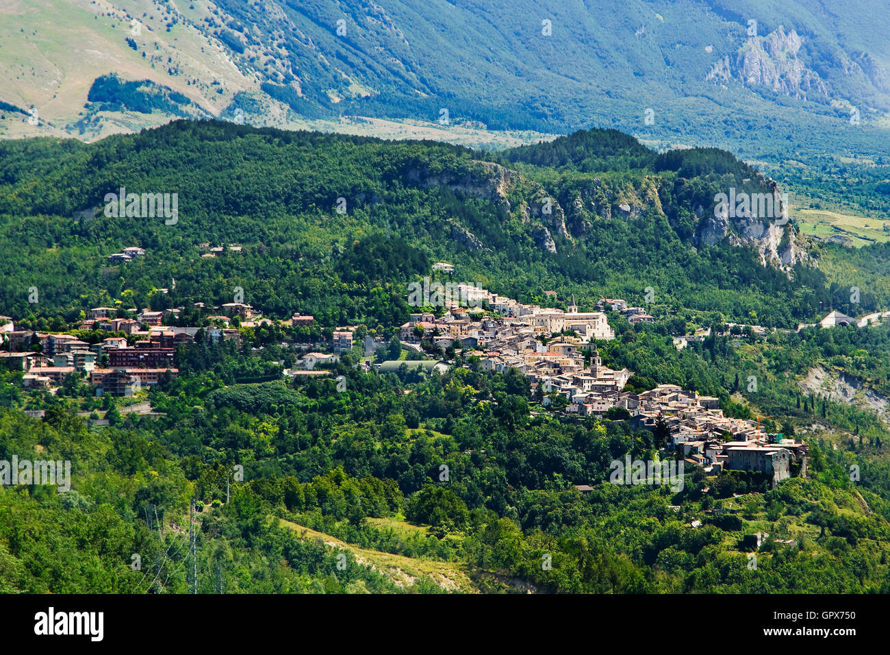 Caramanico piccolo villaggio in Abruzzo (Italia) Foto Stock