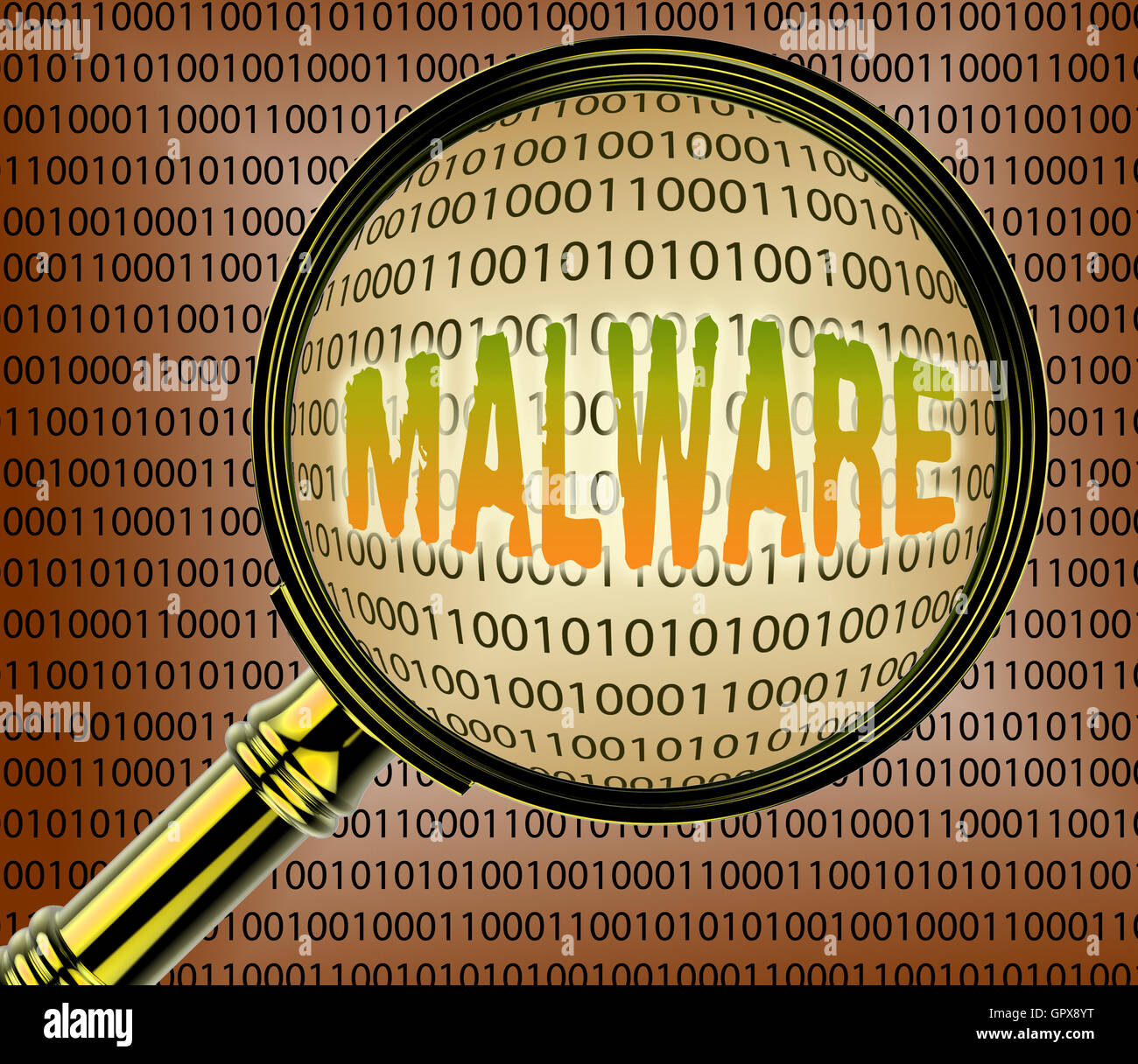 I dati che indicano il Malware WWW on-line e la comunicazione Foto Stock