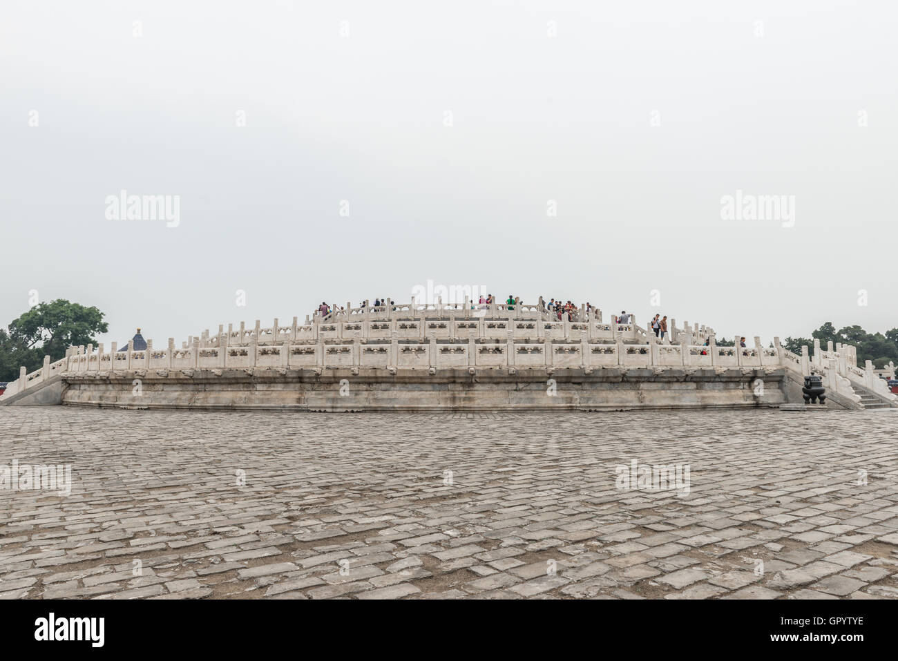 Altare Circolare del tempio del cielo a Pechino in Cina. Foto Stock