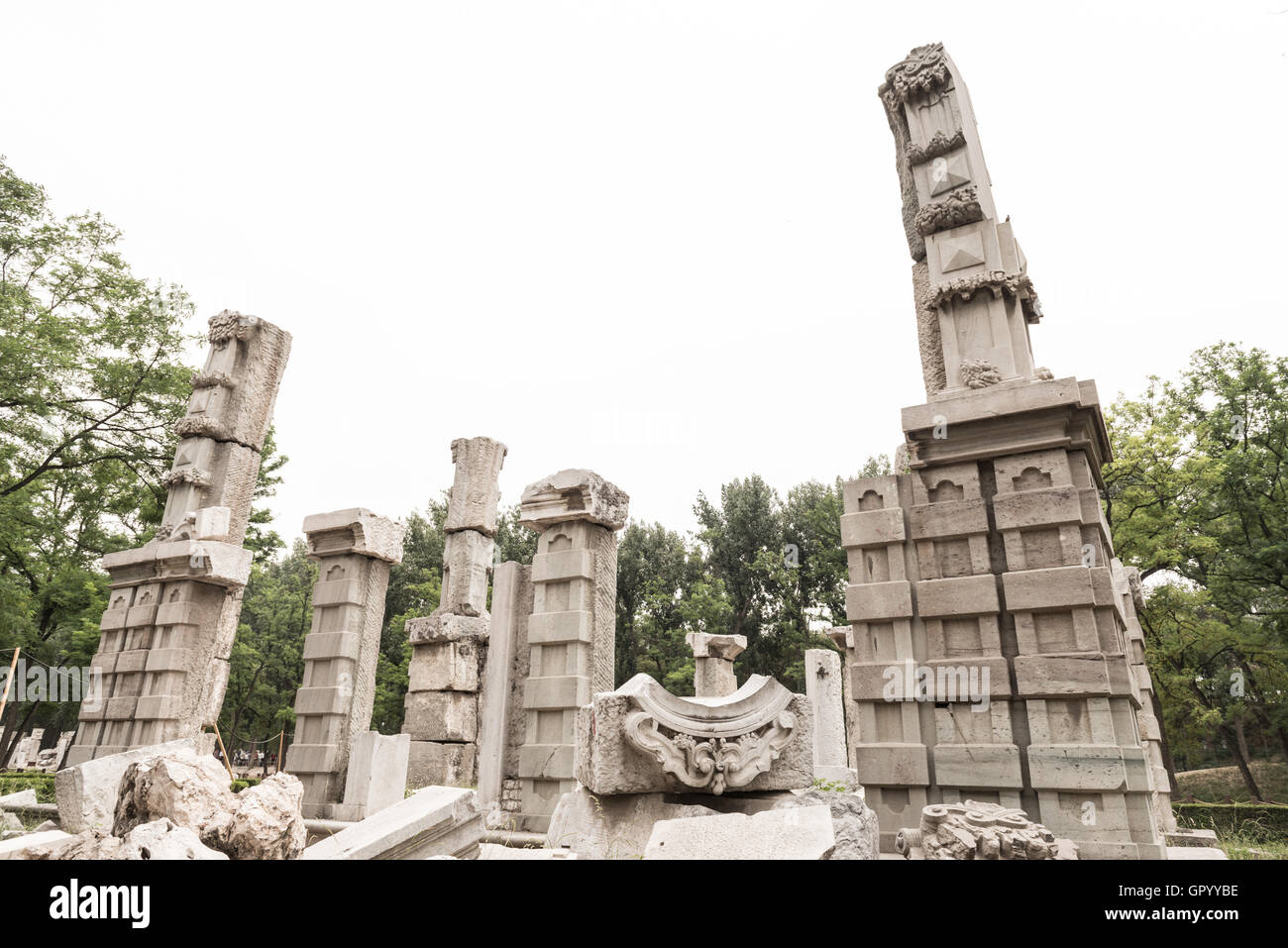Yuanmingyuan, vecchio palazzo d'Estate a Pechino in Cina Foto Stock