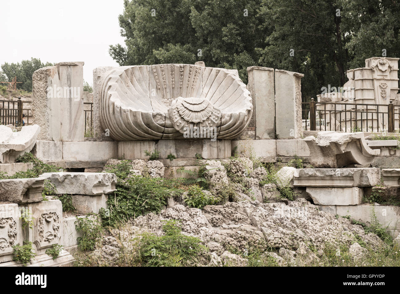 Yuanmingyuan, vecchio palazzo d'Estate a Pechino in Cina Foto Stock