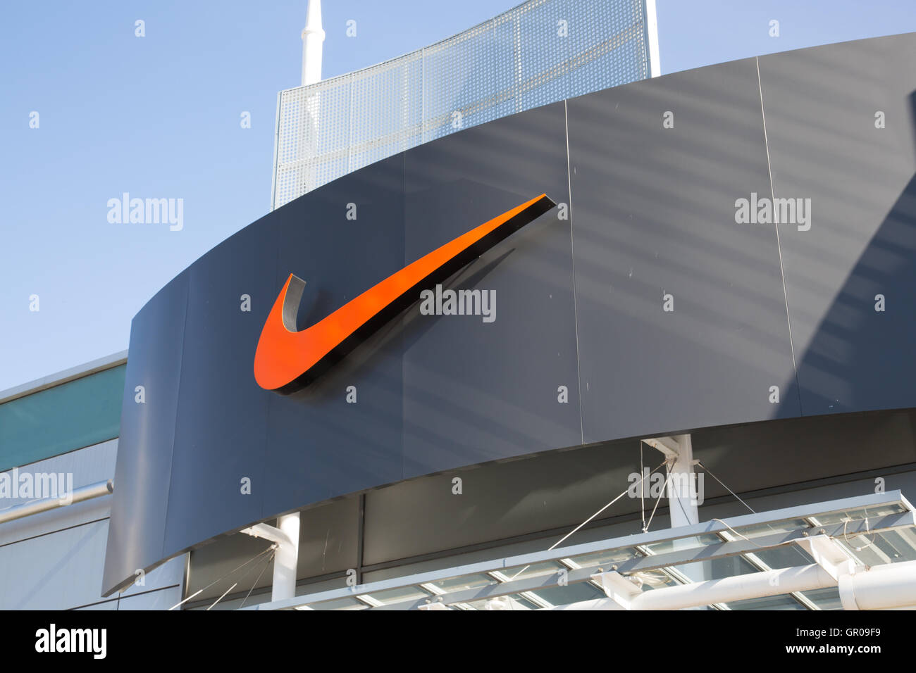 Segno di Nike Foto Stock
