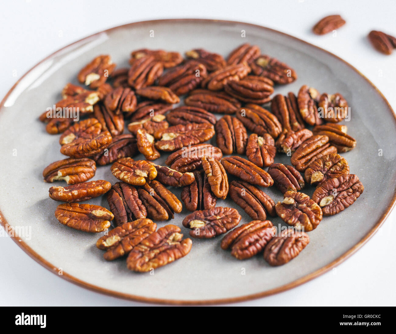 Interi pecan Foto Stock