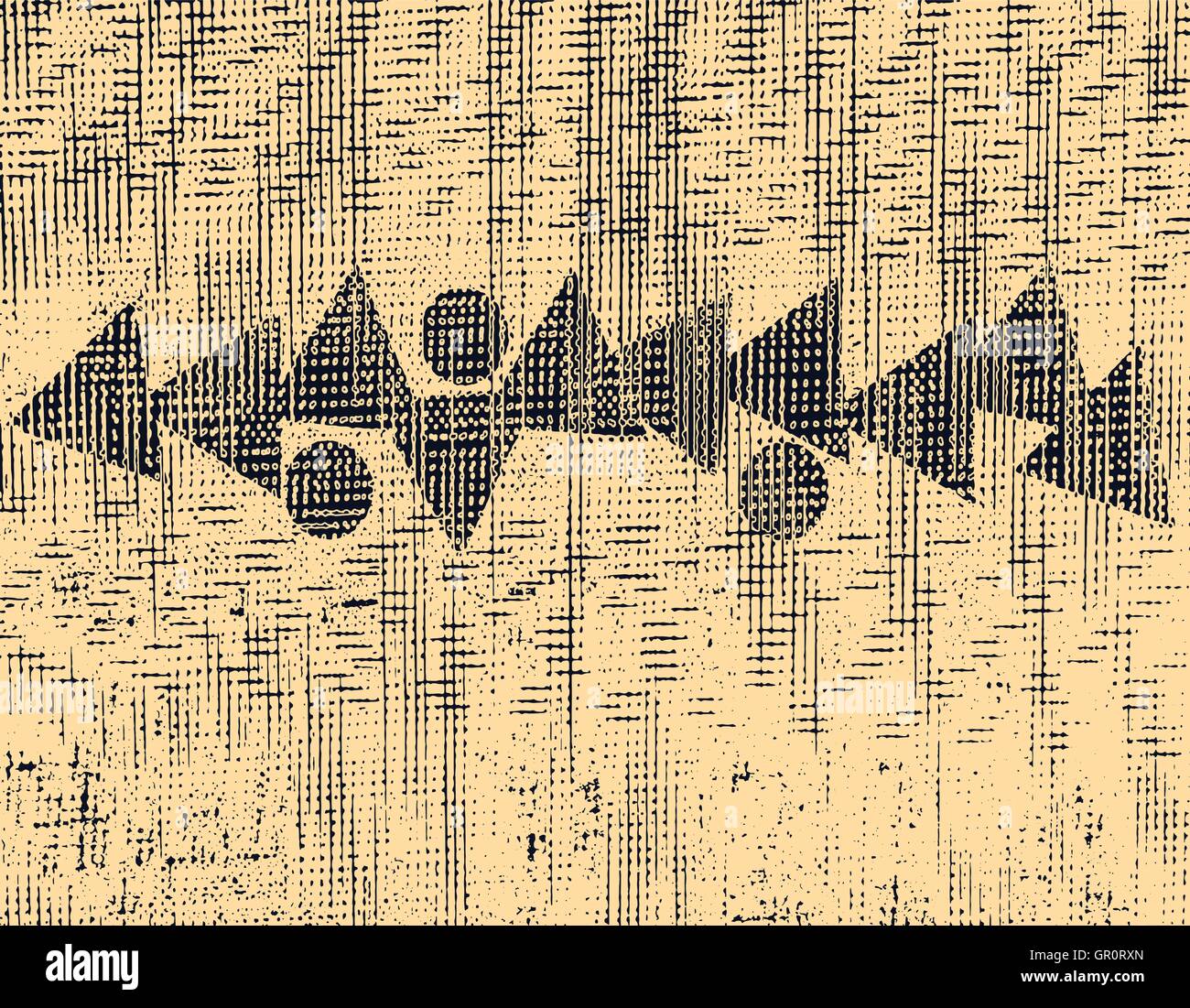 Abstract Vector grunge background. Raster monocromatico composizione irregolare di sovrapposizione di elementi grafici. Illustrazione Vettoriale
