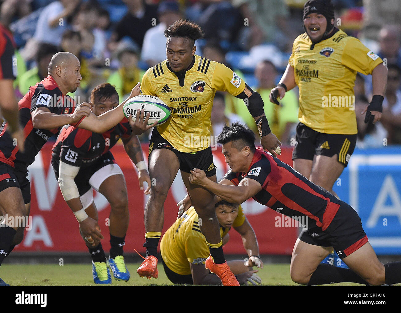 Tokyo, Giappone. 3 Sep, 2016. Kotaro Matsushima () Rugby : Giappone Top Rugby League 2016-2017 match tra Suntory Sungoliath 50-0 Honda calore al principe Chichibu Memorial Stadium, a Tokyo in Giappone . © AFLO/Alamy Live News Foto Stock