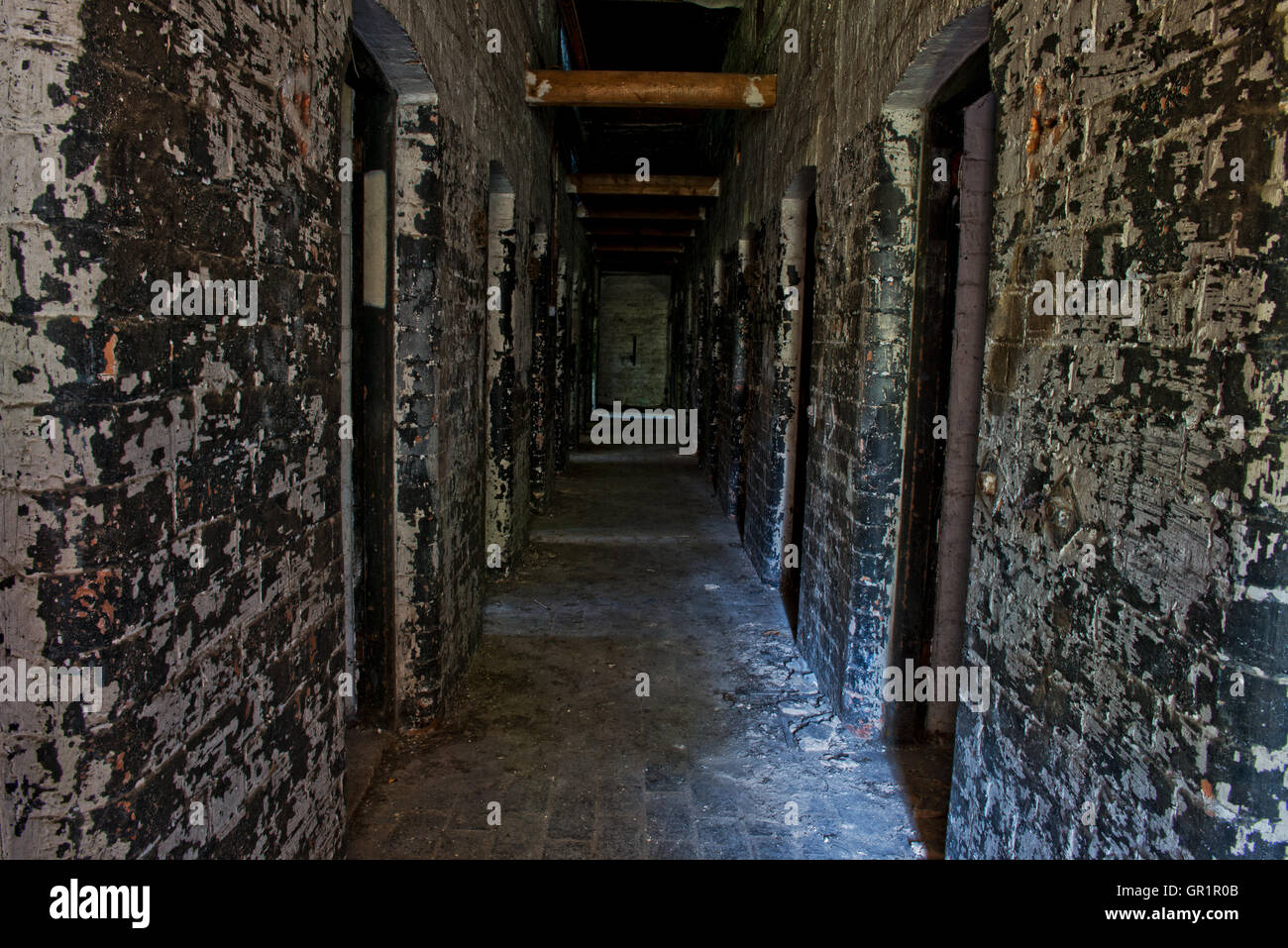 Una volta che parte del fabbricato originale prima di St Mary's divenne un ospedale sono la vagabonda cellule in Melton Mowbray, Leicestershire. Foto Stock