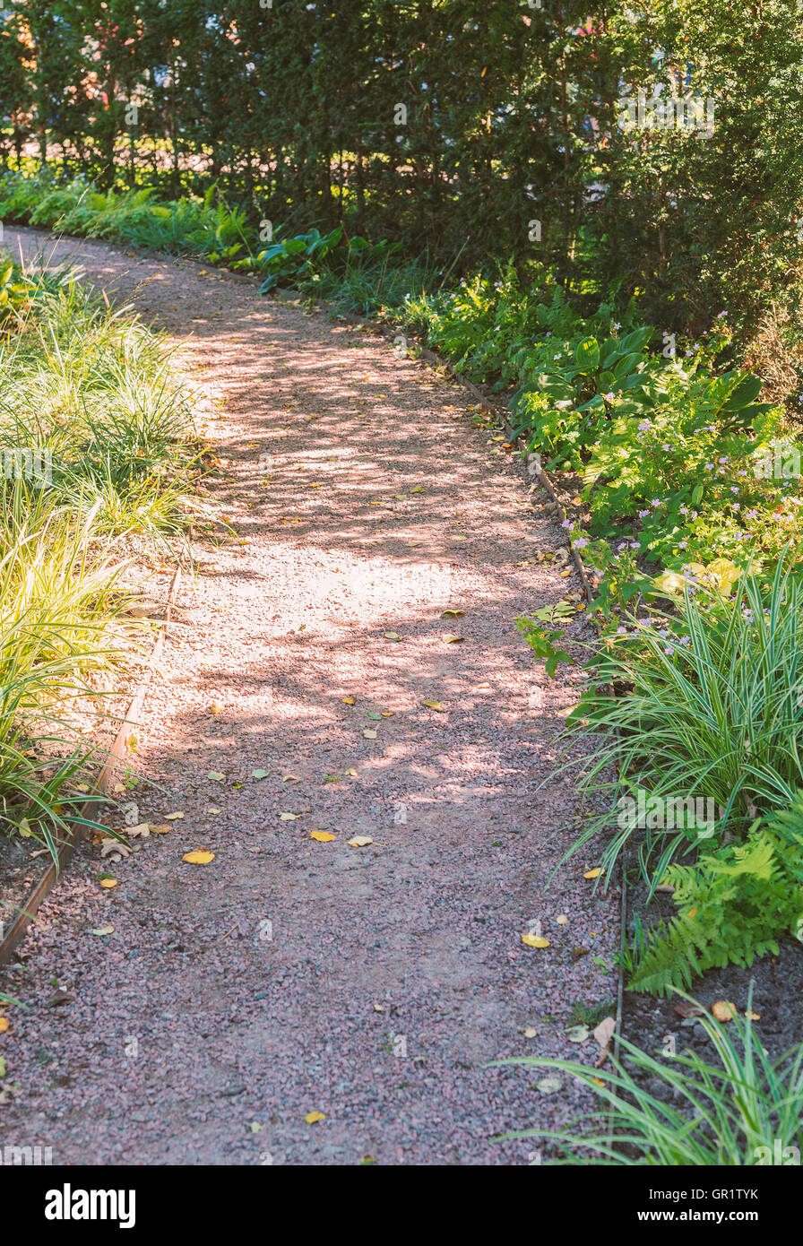 Immagine del piccolo giardino trail. Foto Stock