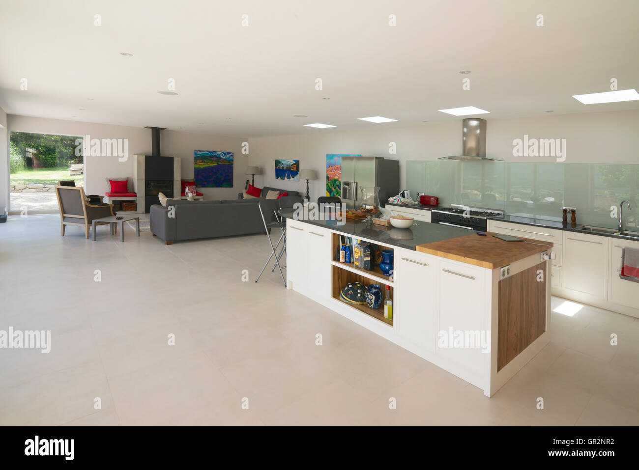 Interno della casa francese cucina Luberon Provence Francia Foto Stock