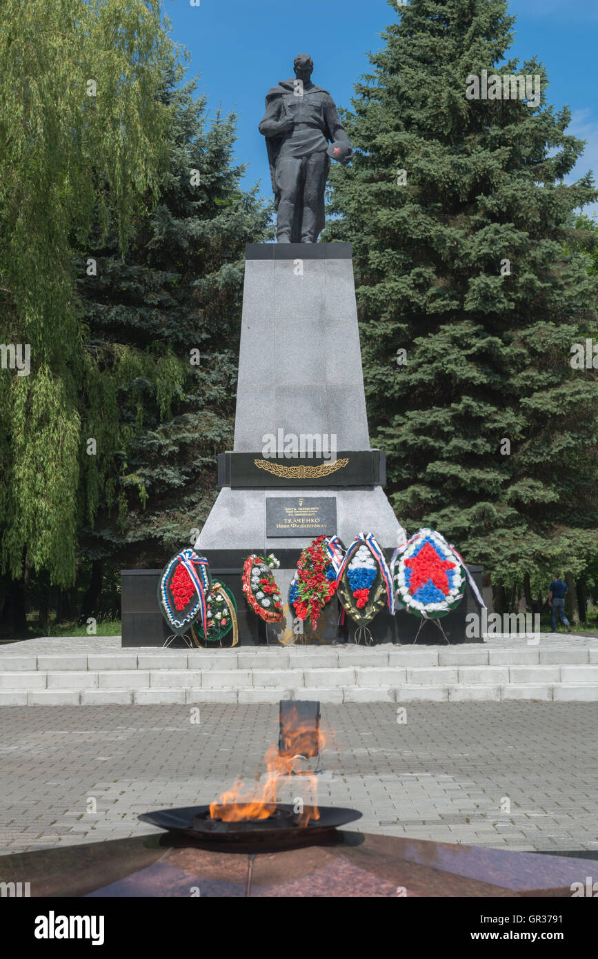 Monumento commemorativo di II Guerra Mondiale, Zelenogradsk, ex Cranz, la regione di Kaliningrad, Russia, Foto Stock