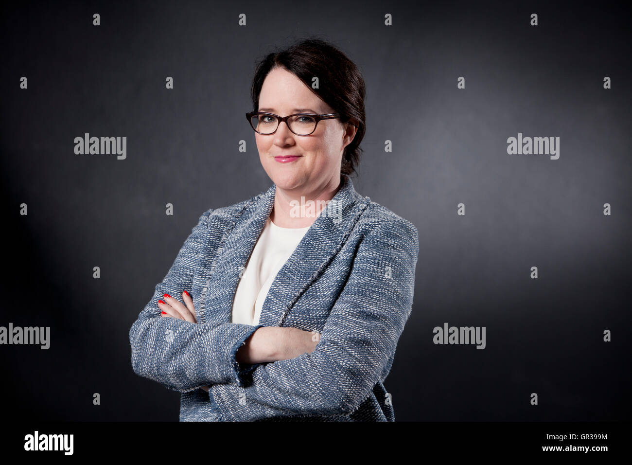Helen Ellis, il romanziere americano, al Edinburgh International Book Festival. Edimburgo, Scozia. 21 Agosto 2016 Foto Stock
