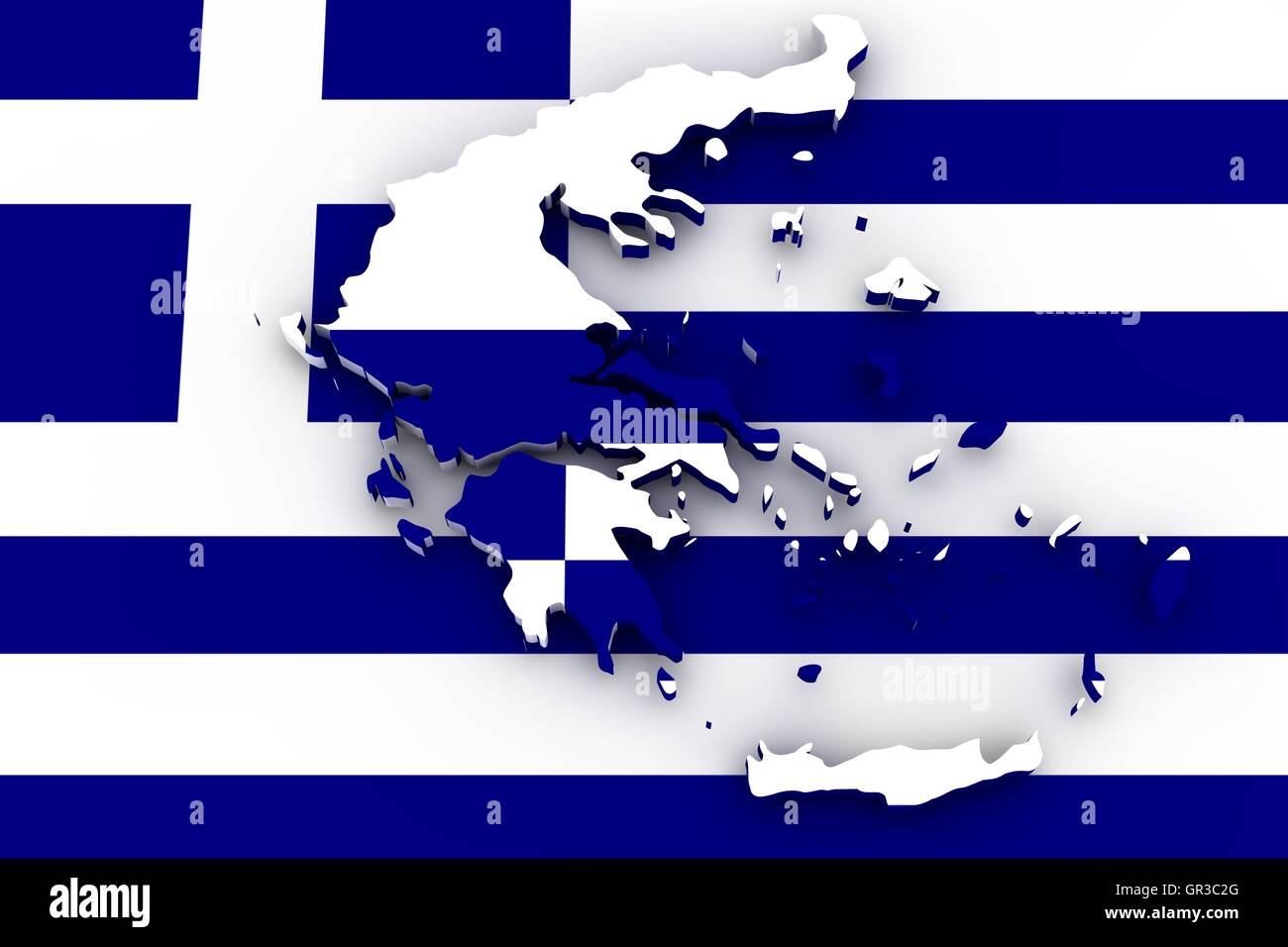 Mappa grecia 3d immagini e fotografie stock ad alta risoluzione ...