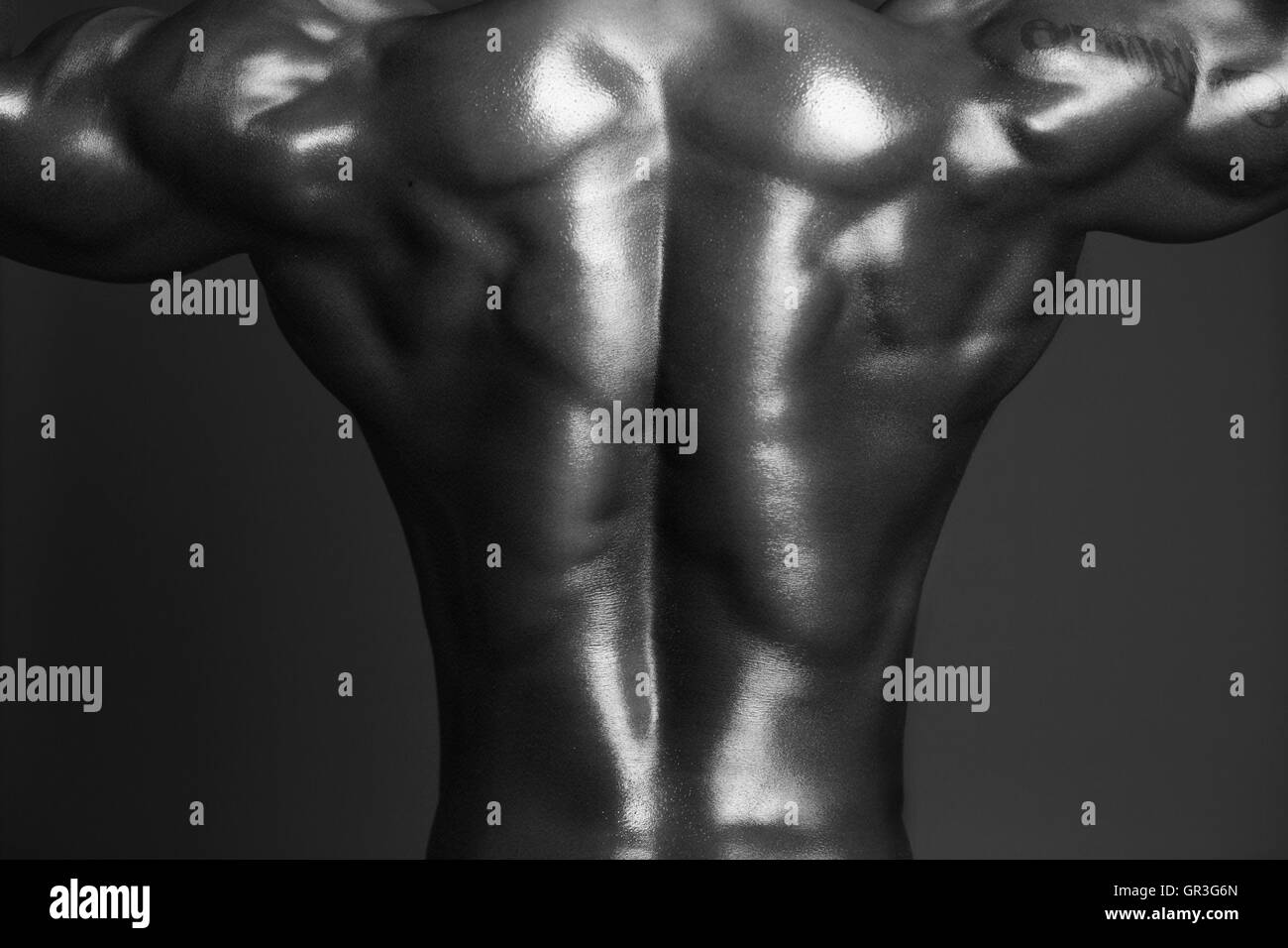 Il corpo umano in bianco e nero Foto Stock