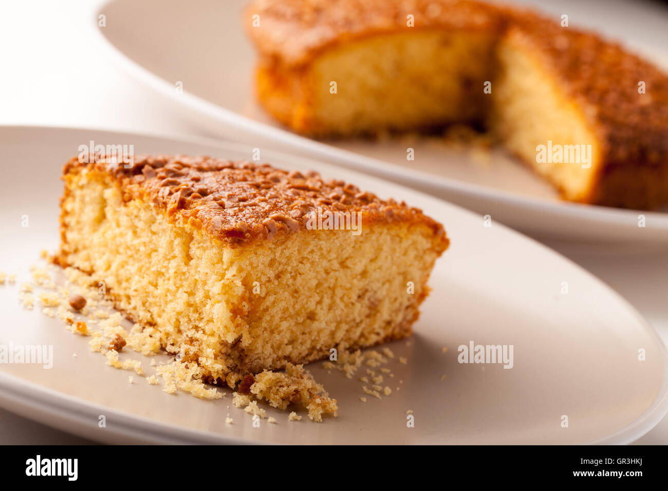 Sciroppo dorato di pan di spagna Foto Stock