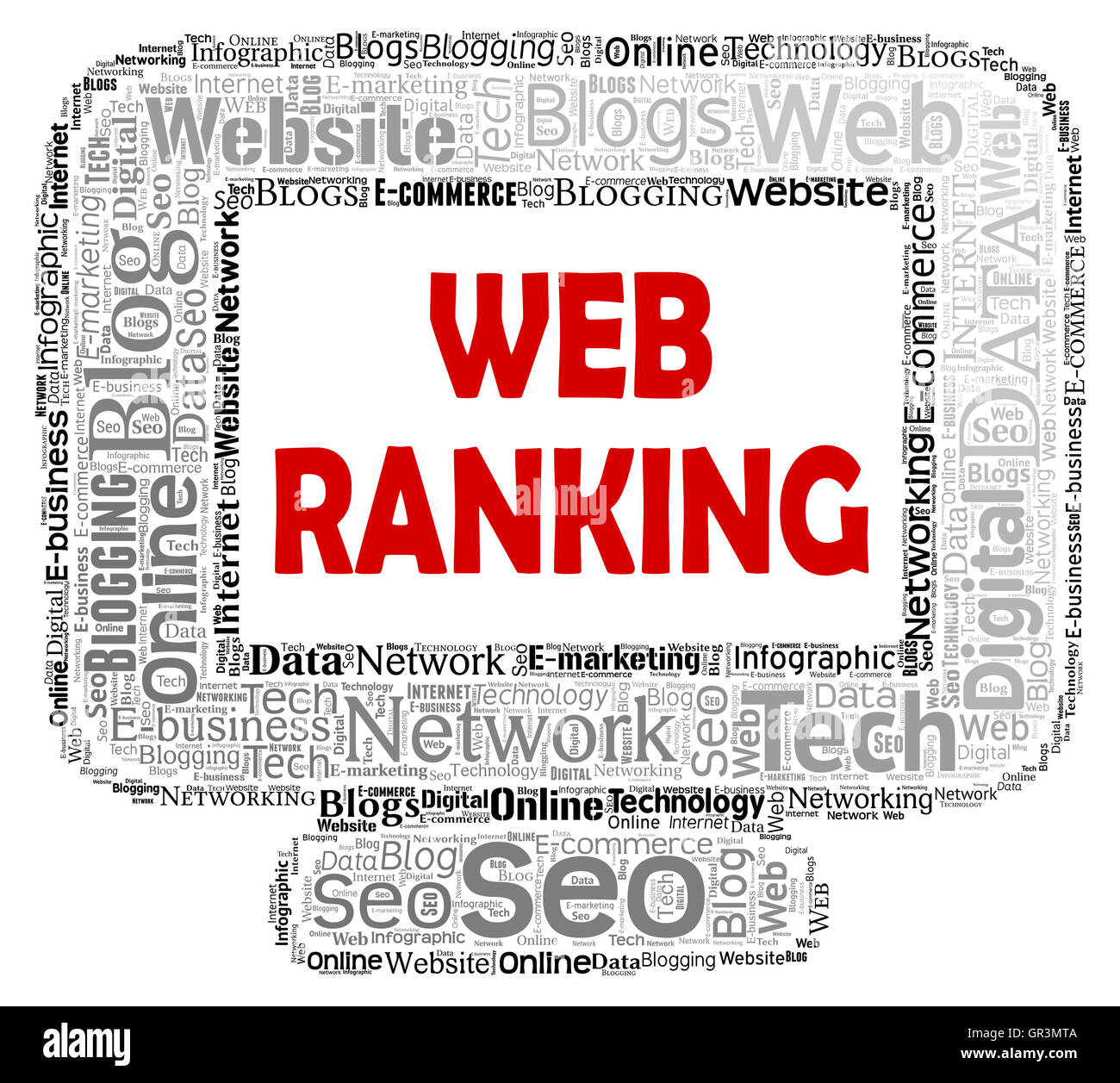 Web Ranking significato motore di ricerca e del computing Foto Stock