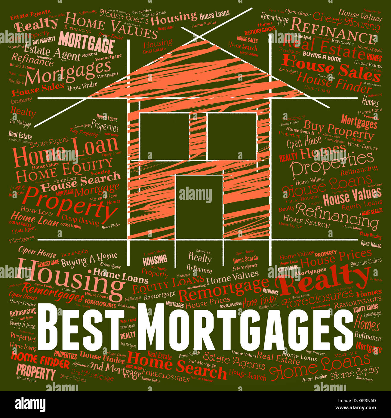 Miglior significato mutui casa mutuo e acquistare Foto Stock