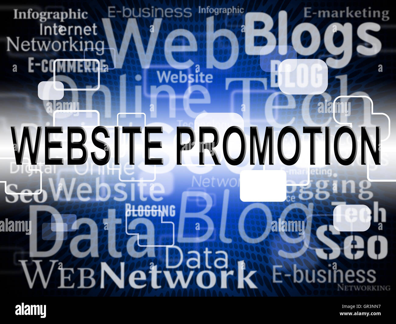 La promozione del sito web che indica la riduzione a buon mercato e la vendita al dettaglio Foto Stock