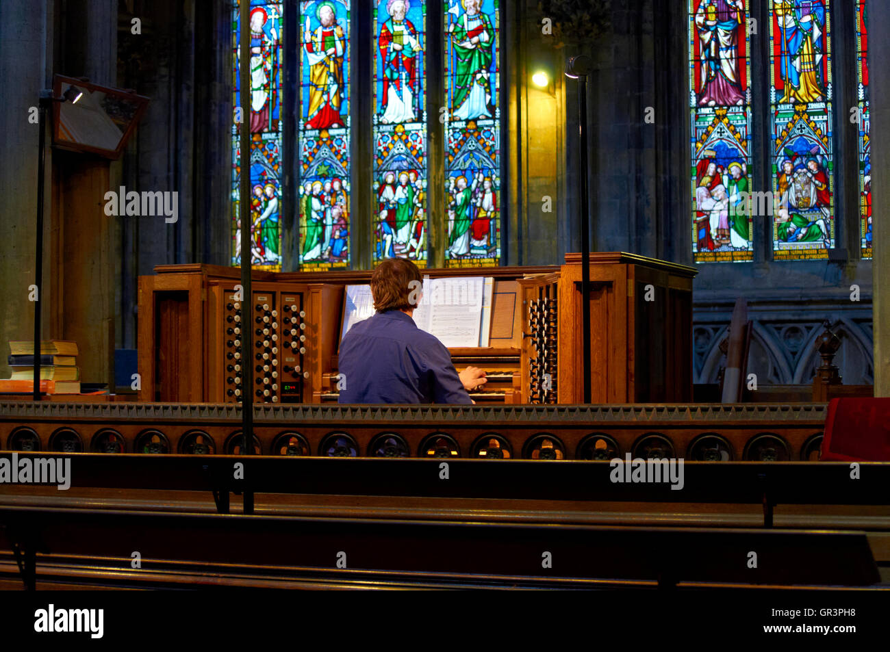 Concerto per organo a Doncaster in Minster Foto Stock
