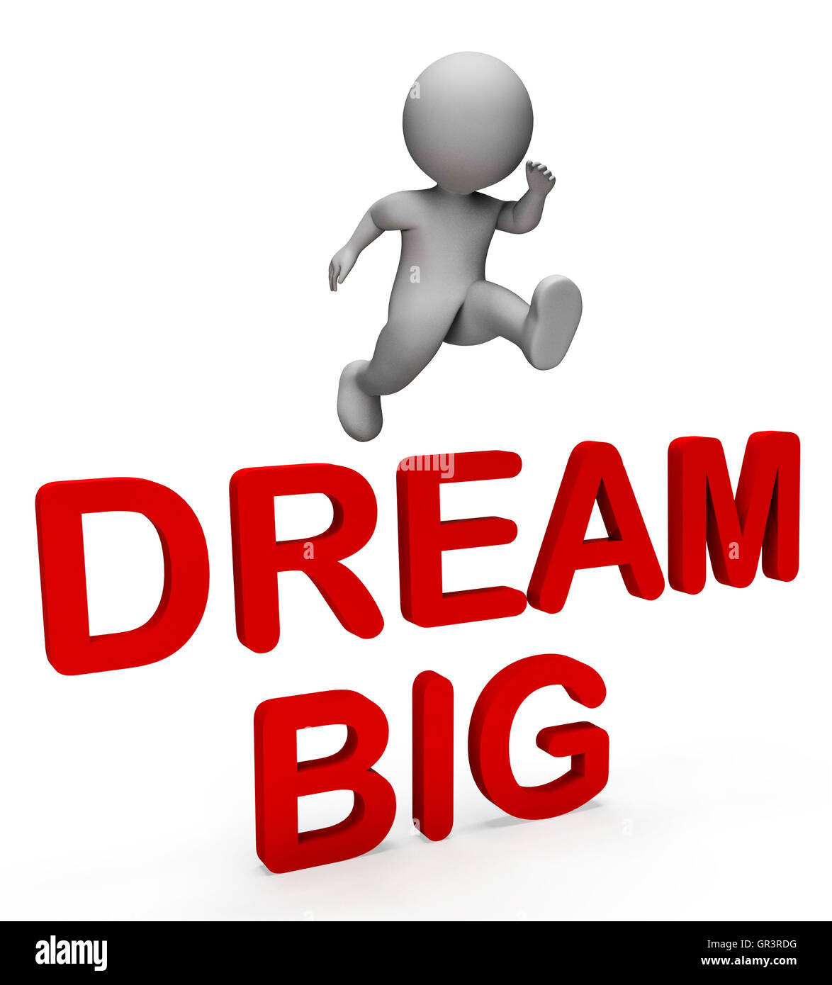 Grande Sogno in rappresentanza di pensare e di visione 3D Rendering Foto Stock