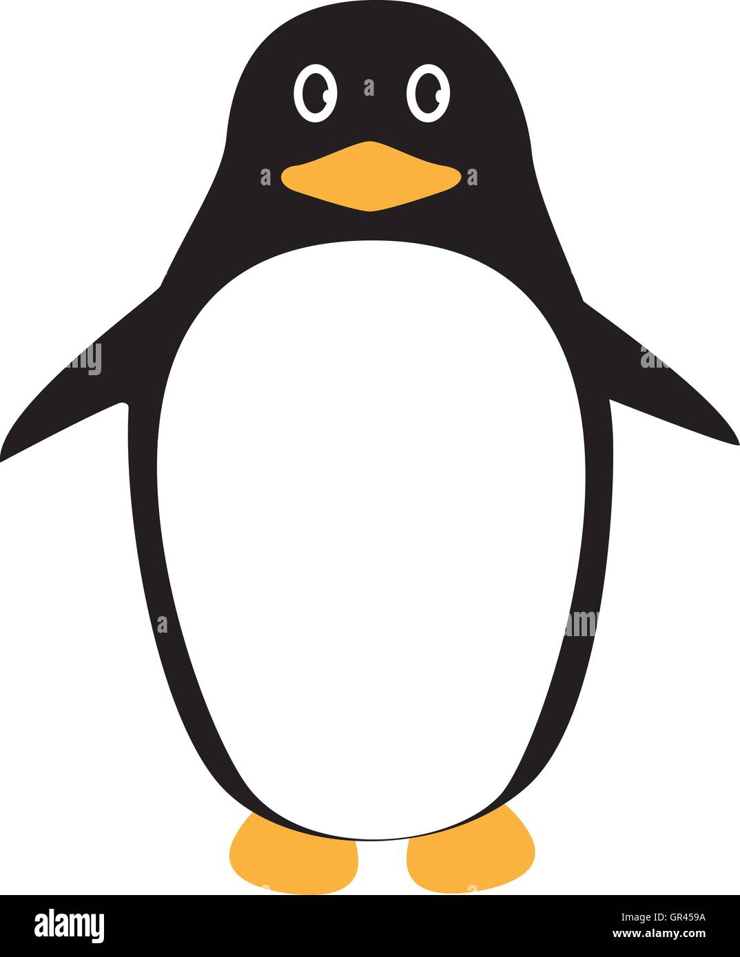 Illustrazione vettoriale di un buffo pinguino Illustrazione Vettoriale