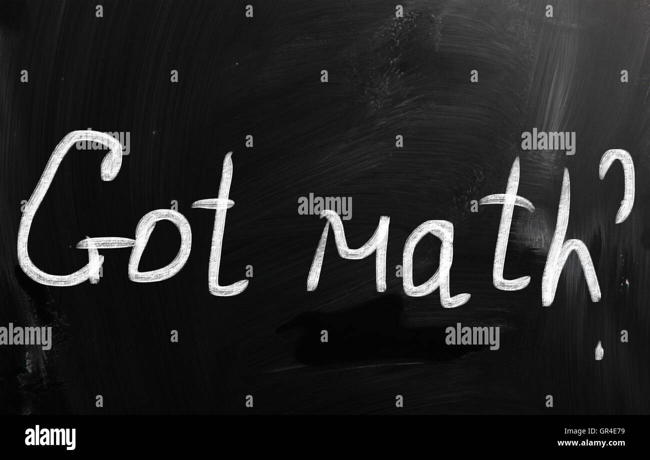 Hai matematica? Foto Stock