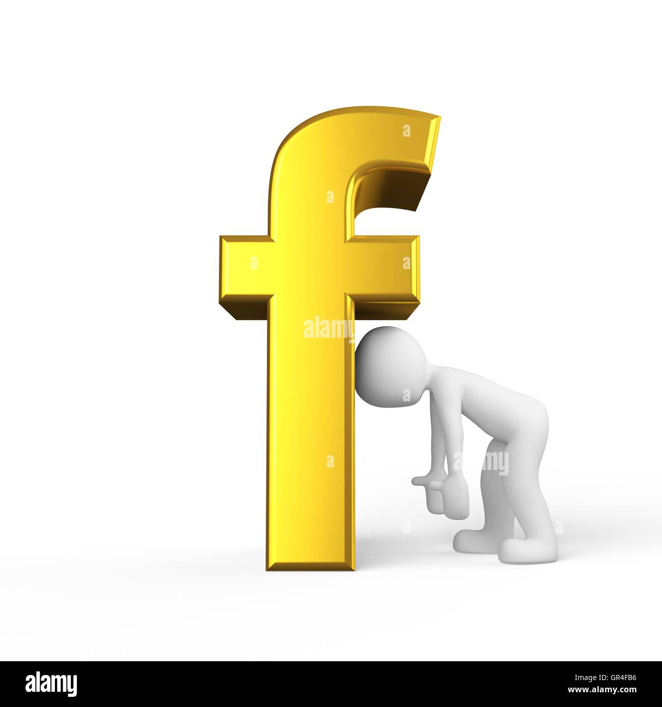 f dorato Foto Stock