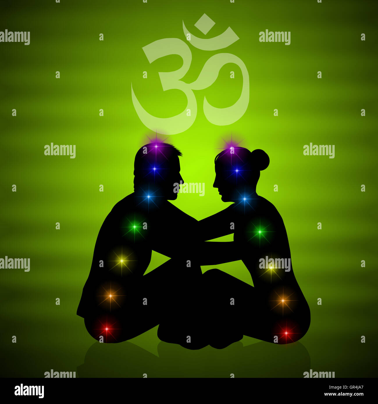 Sette chakra Foto Stock