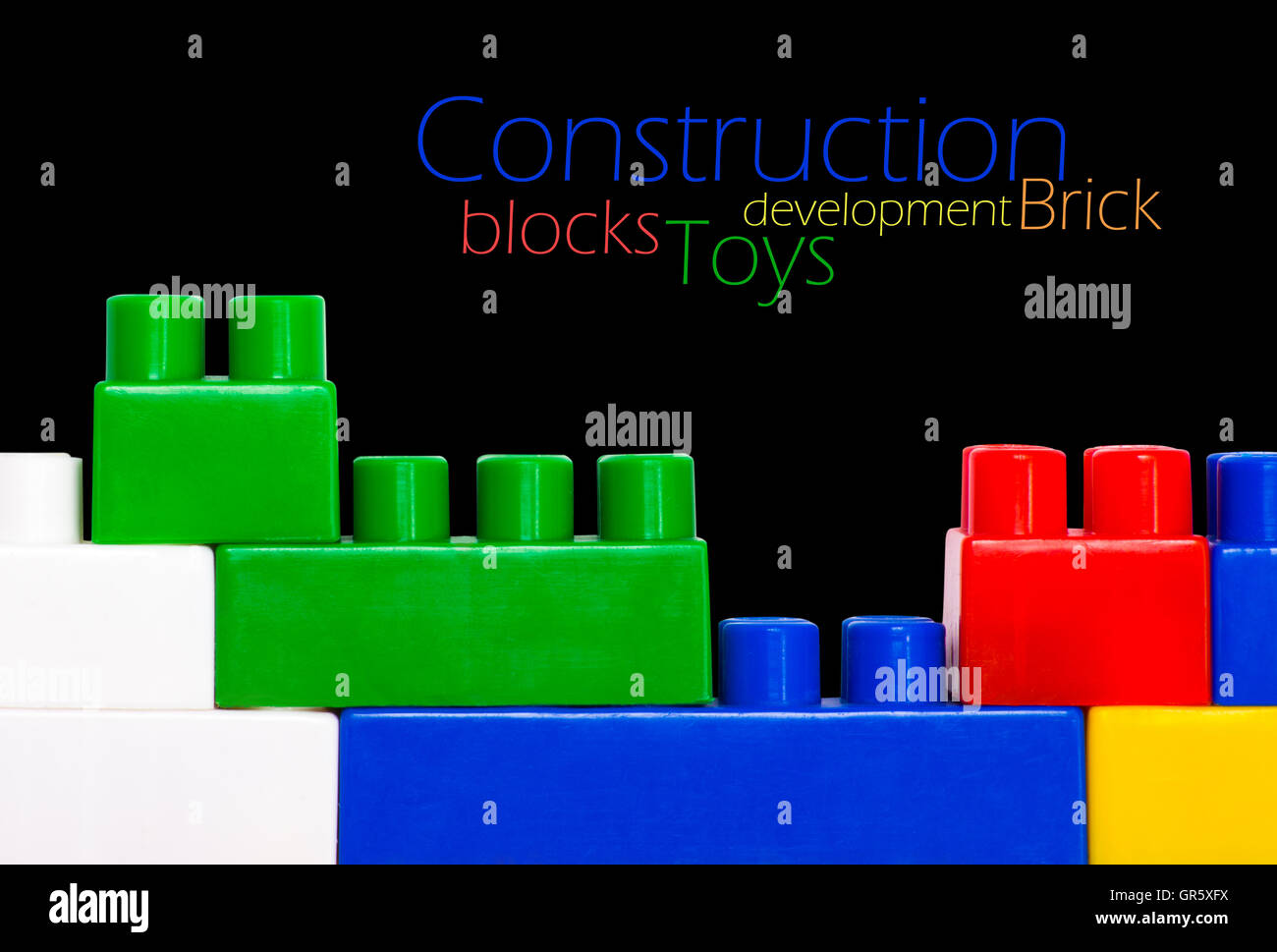 In plastica blocchi di costruzione Foto Stock