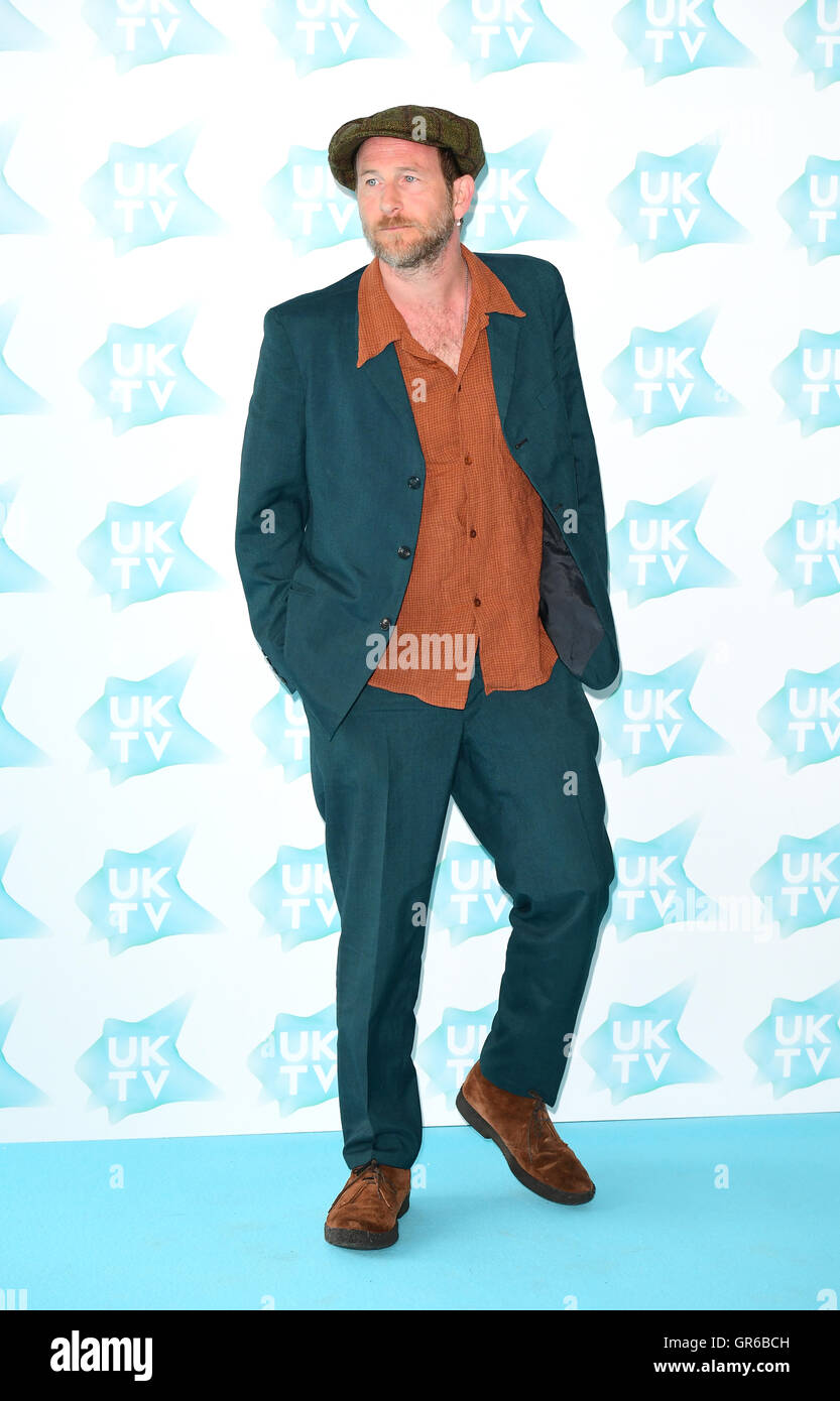 Paul Kaye arrivando al BFI Southbank di Londra per il UKTV Live nuova stagione di lancio. Foto Stock