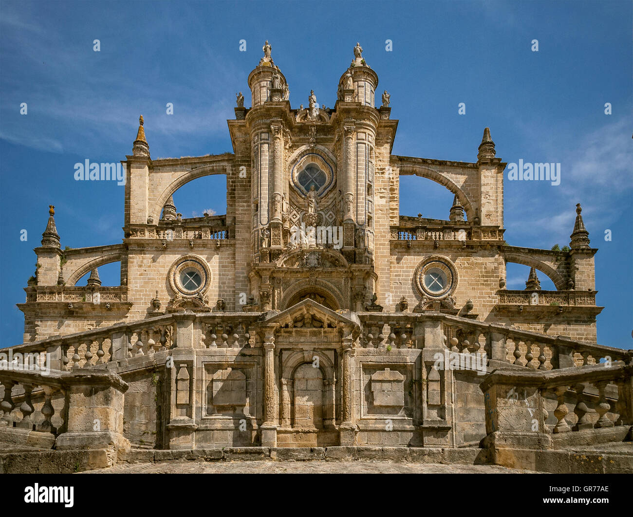 Das Portal Der Kathedrale in Jerez De La Frontera Foto Stock
