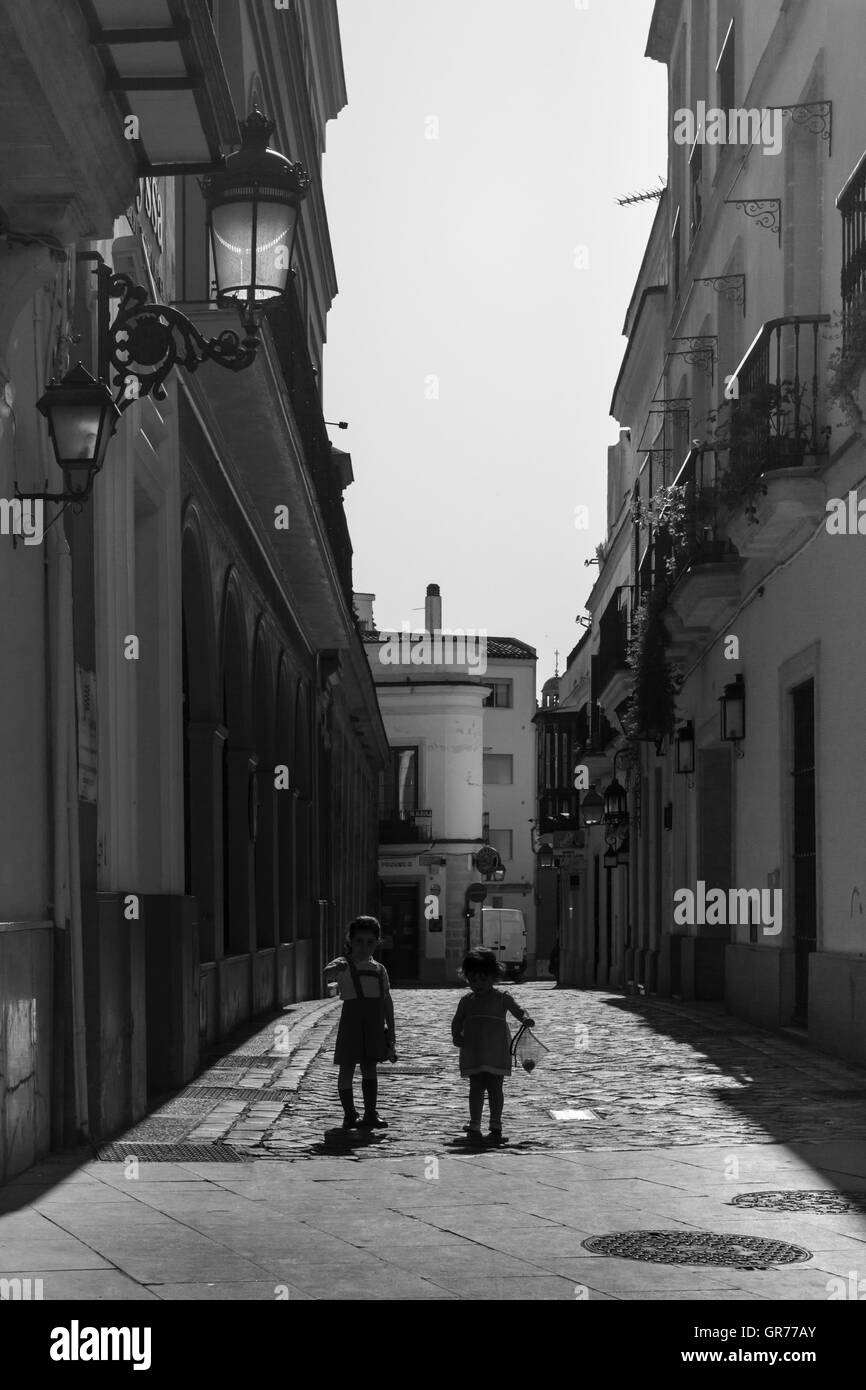 Piccola strada in Andalusia Foto Stock