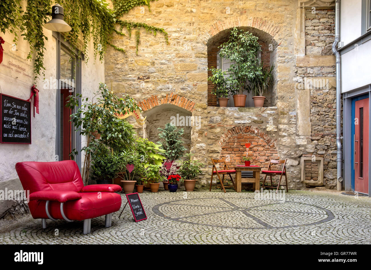 Cortile decorativi Foto Stock