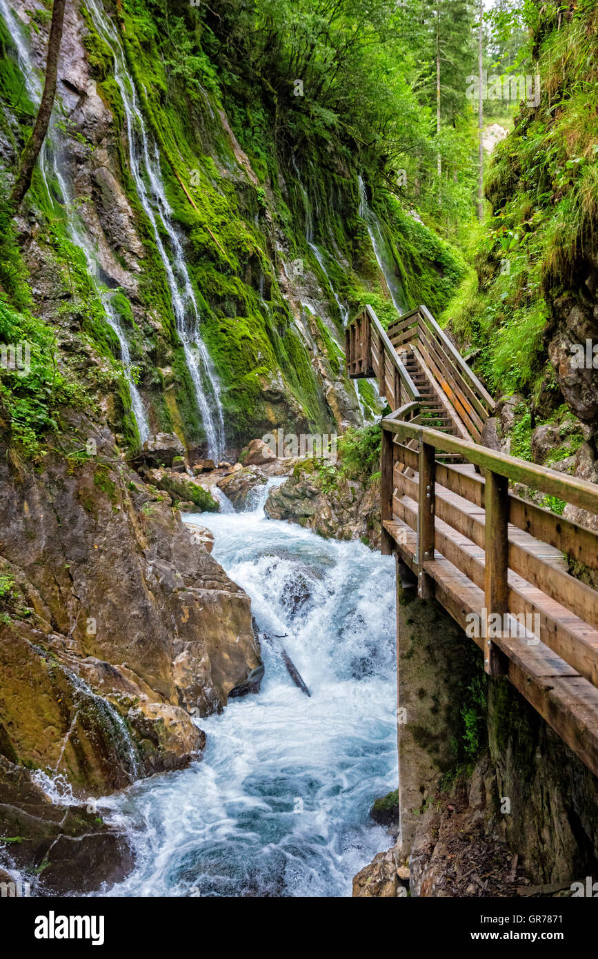 Die Wimbachklamm Im Berchtesgadener Land Foto Stock