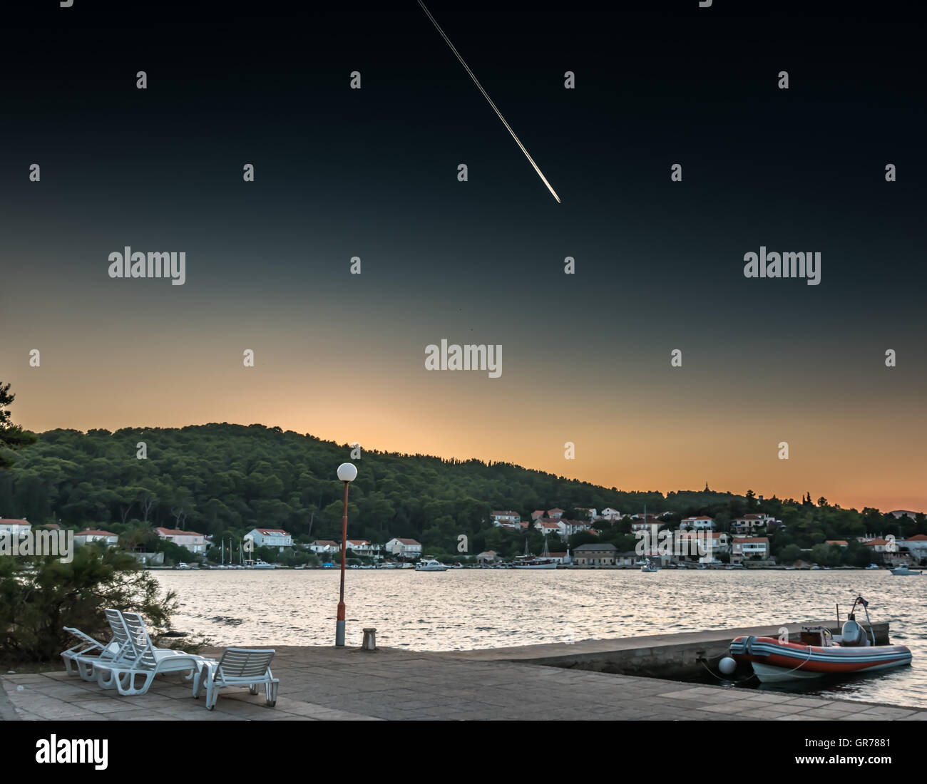 In mancanza di cometa al tramonto Foto Stock