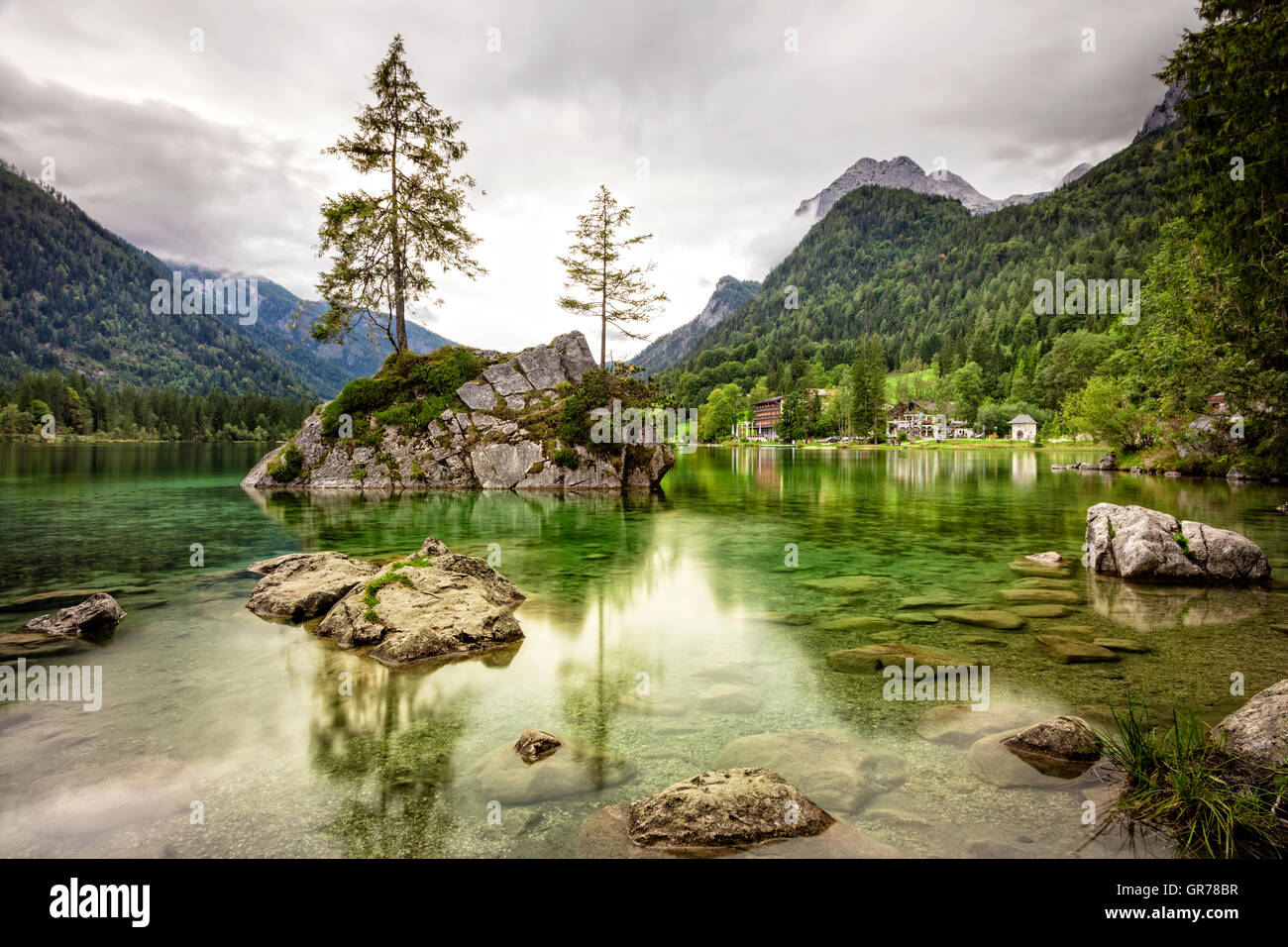 Der Hintersee Im Berchtesgadener Land Foto Stock