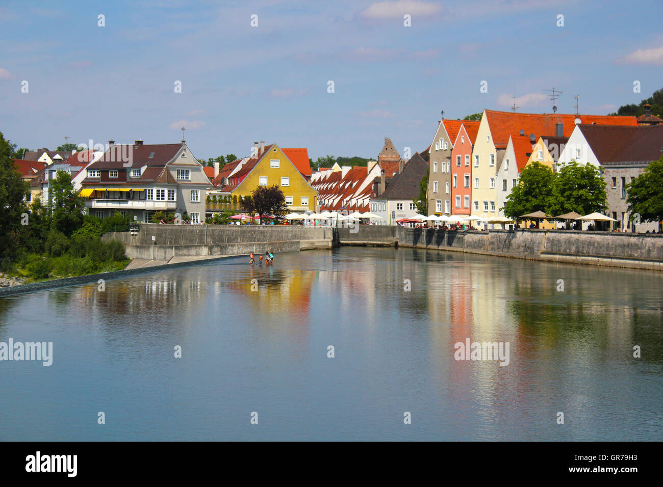 In estate la città di Landsberg, Bavaria Foto Stock