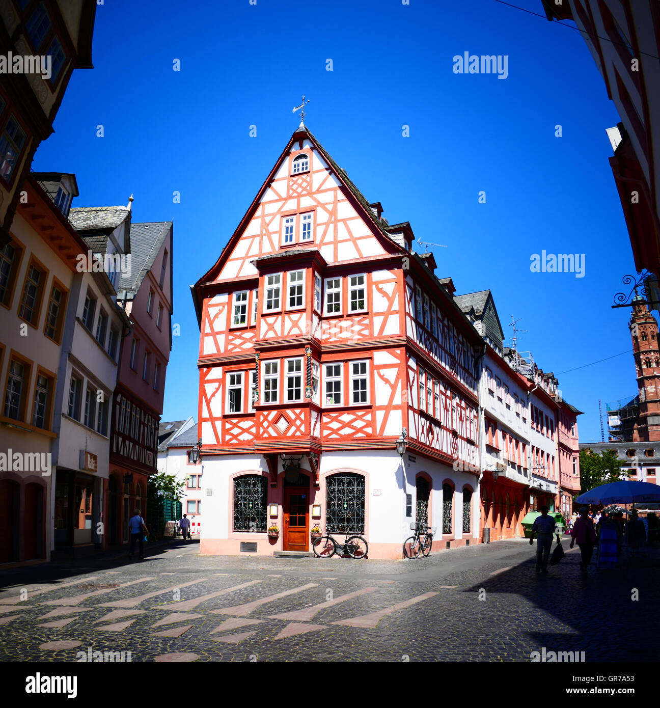 Città vecchia di Mainz RHEINLAND-PFALZ Renania Palatinato Germania Europa Foto Stock