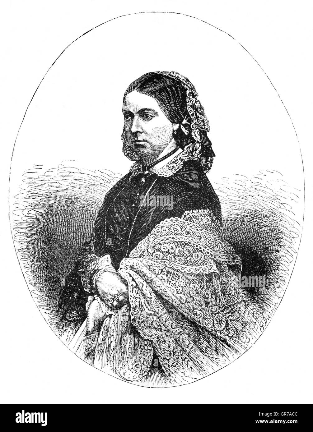La regina Victoria (1809-1901) del Regno Unito di Gran Bretagna e Irlanda dal 20 giugno 1837 fino alla sua morte. A partire dal 1 maggio 1876, aveva il titolo aggiuntivo di Empress of India Foto Stock