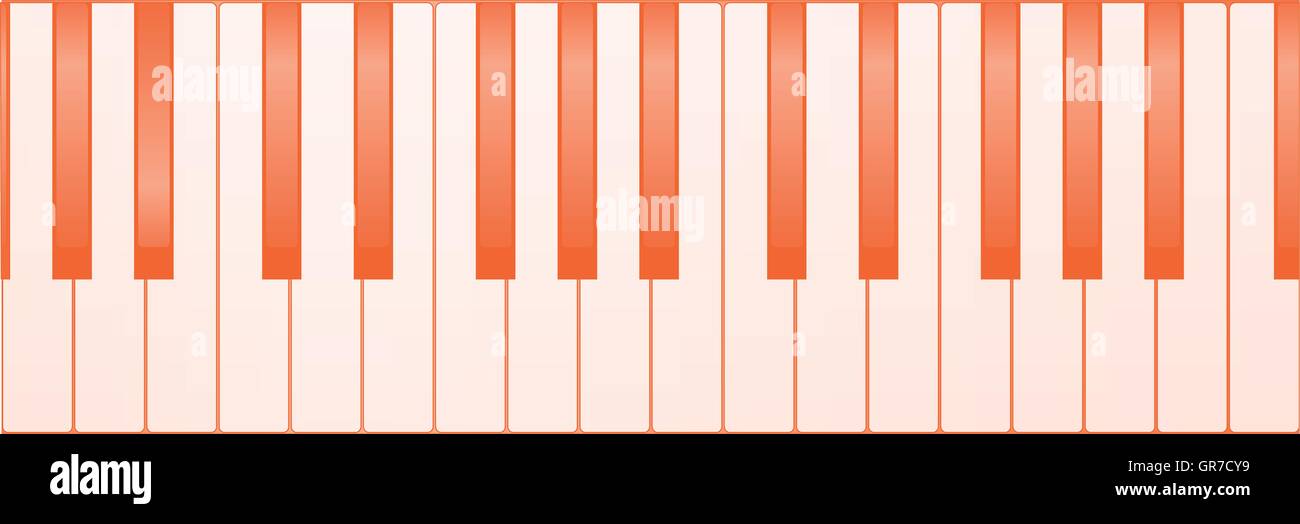 Diversi tasti di pianoforte imposta come sfondo Illustrazione Vettoriale