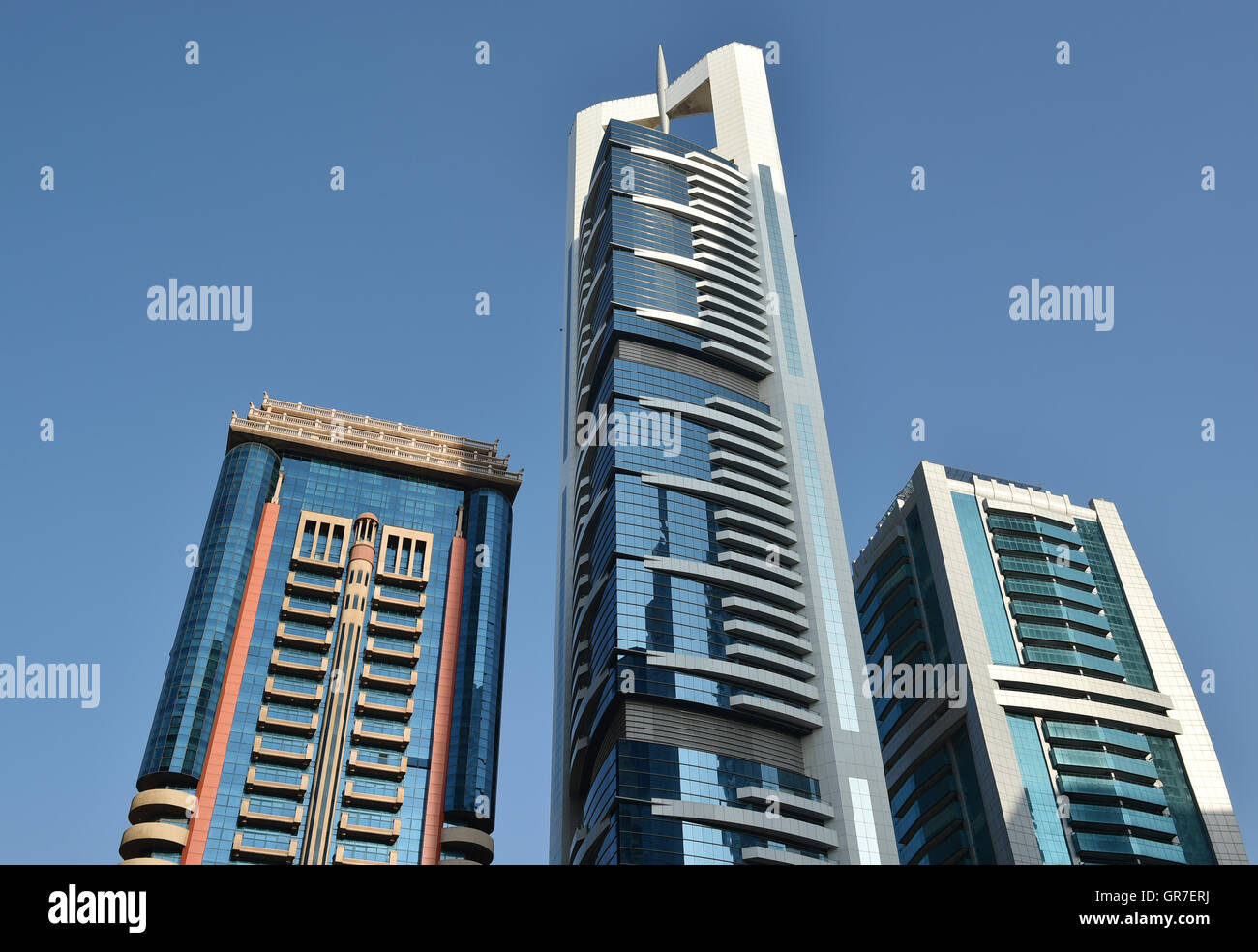 Grattacieli di Dubai Foto Stock