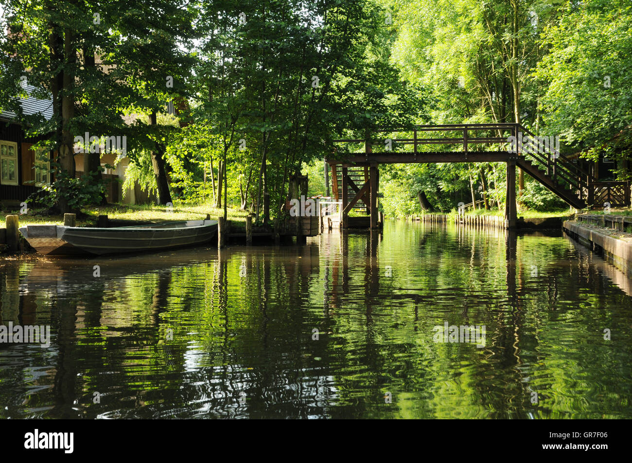 Foresta di Sprea Bridge Foto Stock