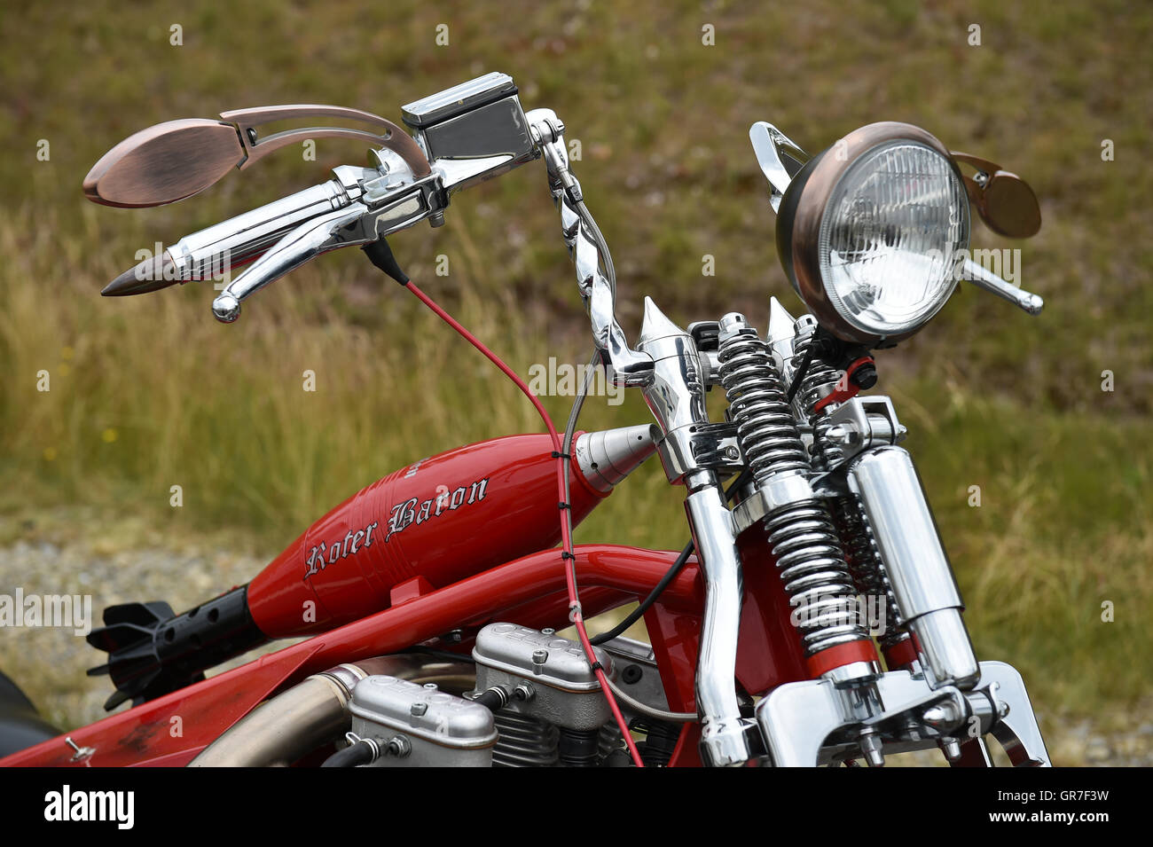 Motocicletta con un motore radiale Foto Stock