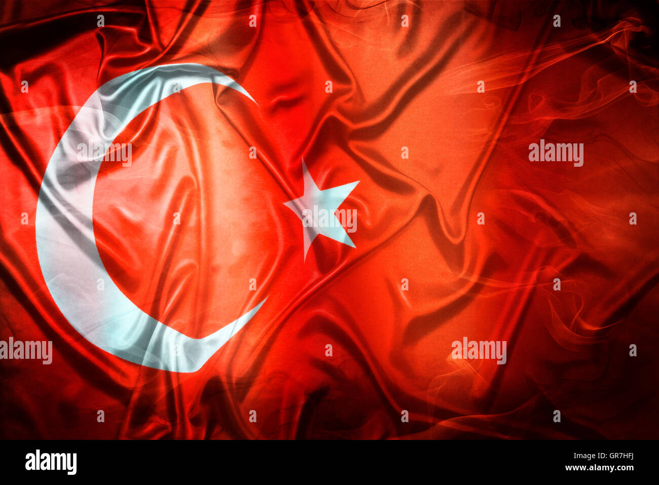 Bandiera della Turchia Foto Stock