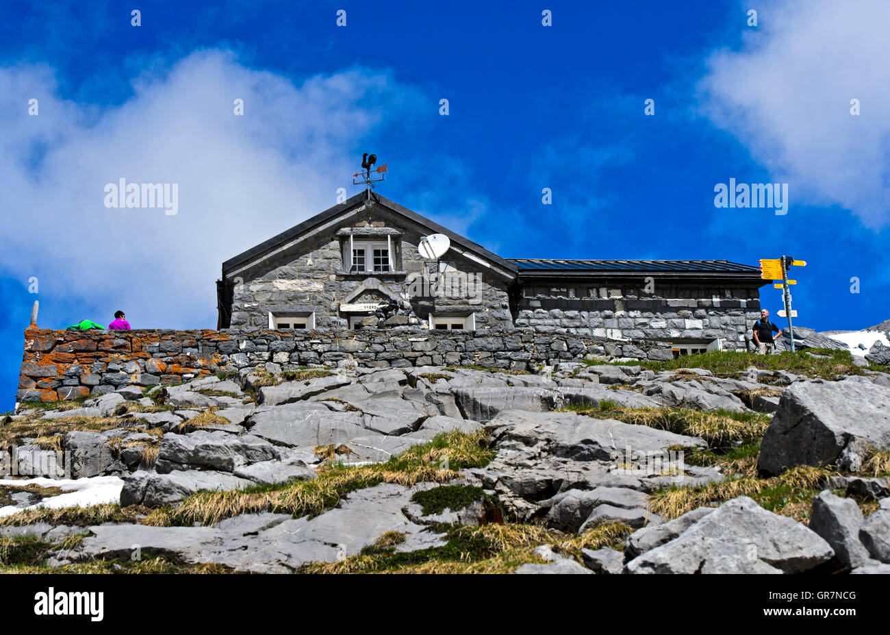 Rifugio di montagna Susanfe, Cabane De Susanfe, Vallon de Susanfe, Champery, Vallese, Svizzera Foto Stock