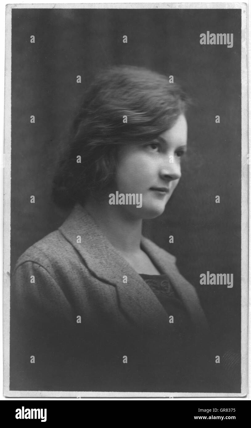 Ritratto di donna 1938 BW Foto Stock