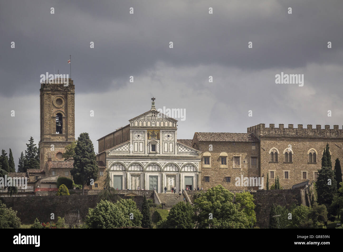 Firenze, la chiesa di San Miniato al Monte, Toscana, Italia Foto Stock