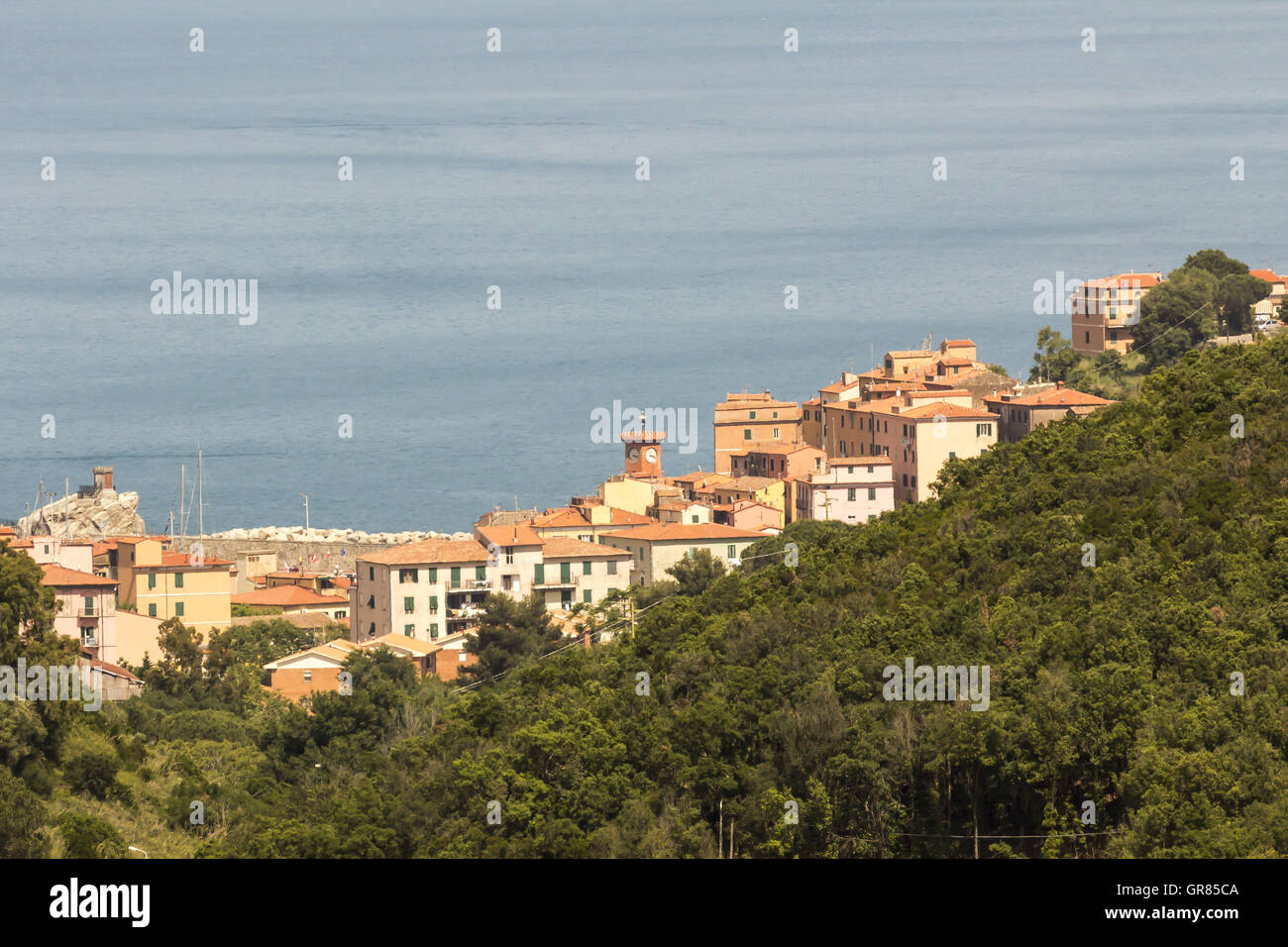 Villaggio di Rio Marina, Isola d'Elba, Toscana, Italia, Europa Foto Stock