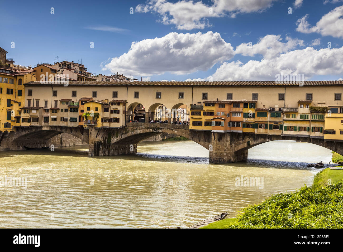 Firenze Ponte Vecchio, Ponte Vecchio, Toscana, Italia Foto Stock