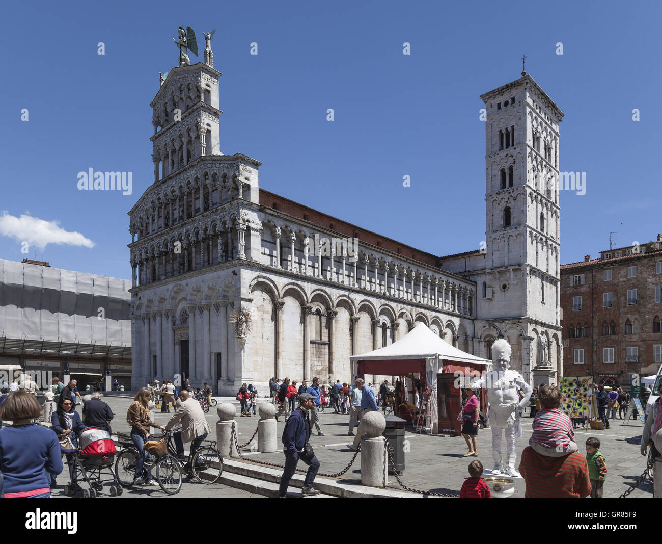 Lucca, Chiesa di San Michele in Foro Piazza San Michele, Toscana, Italia Foto Stock